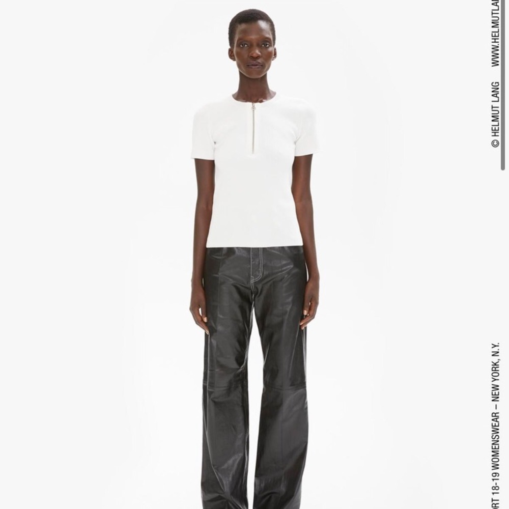 HELMUT LANG ESSENTIAL ZIP TEE